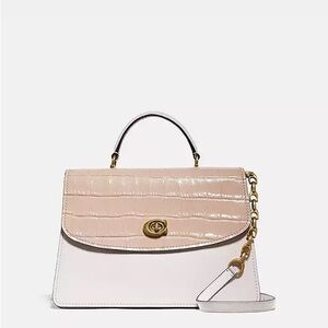 Elegant Cream and White Handbag